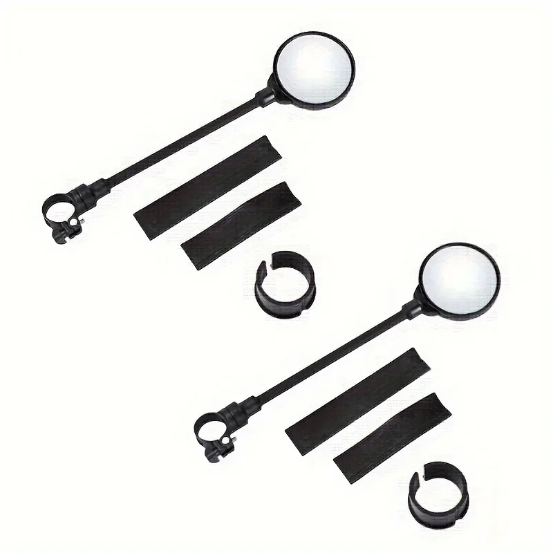 1PCS Fahrrad Spiegel Fahrrad Lenker Rückspiegel Drehbare Und Einstellbar Weitwinkel Rückansicht Stoßfest Konvexen Spiegel Universal – Detail 9