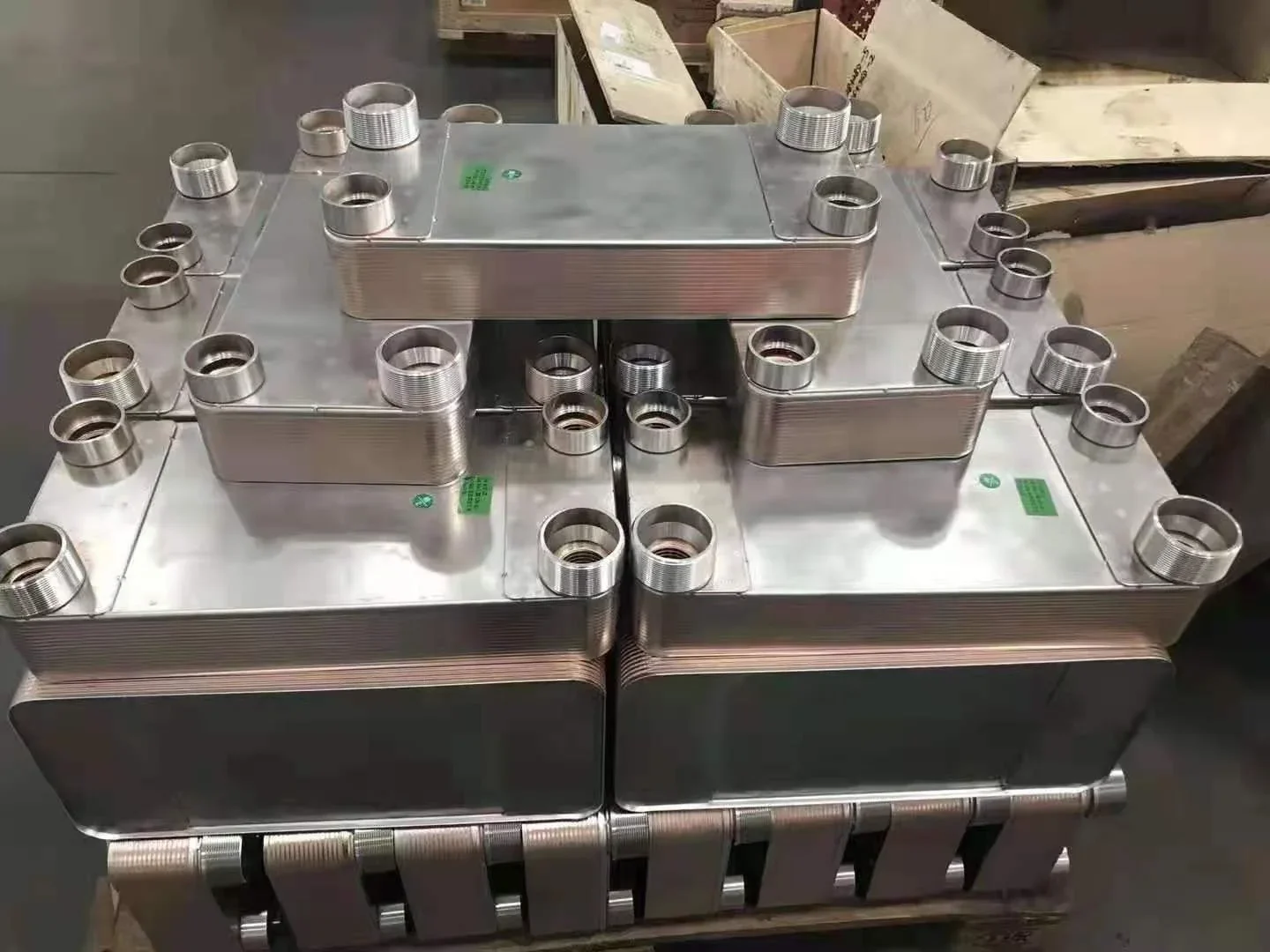 Intercambiador de calor de placa soldada multistack personalizado para HVAC