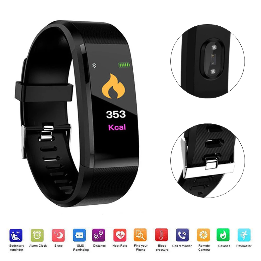 Exercise Smart Watch Men Women Kids Fitness Health Trackers with Heart Rate Calorie Counter Pedometer Running Sports Smartwatch