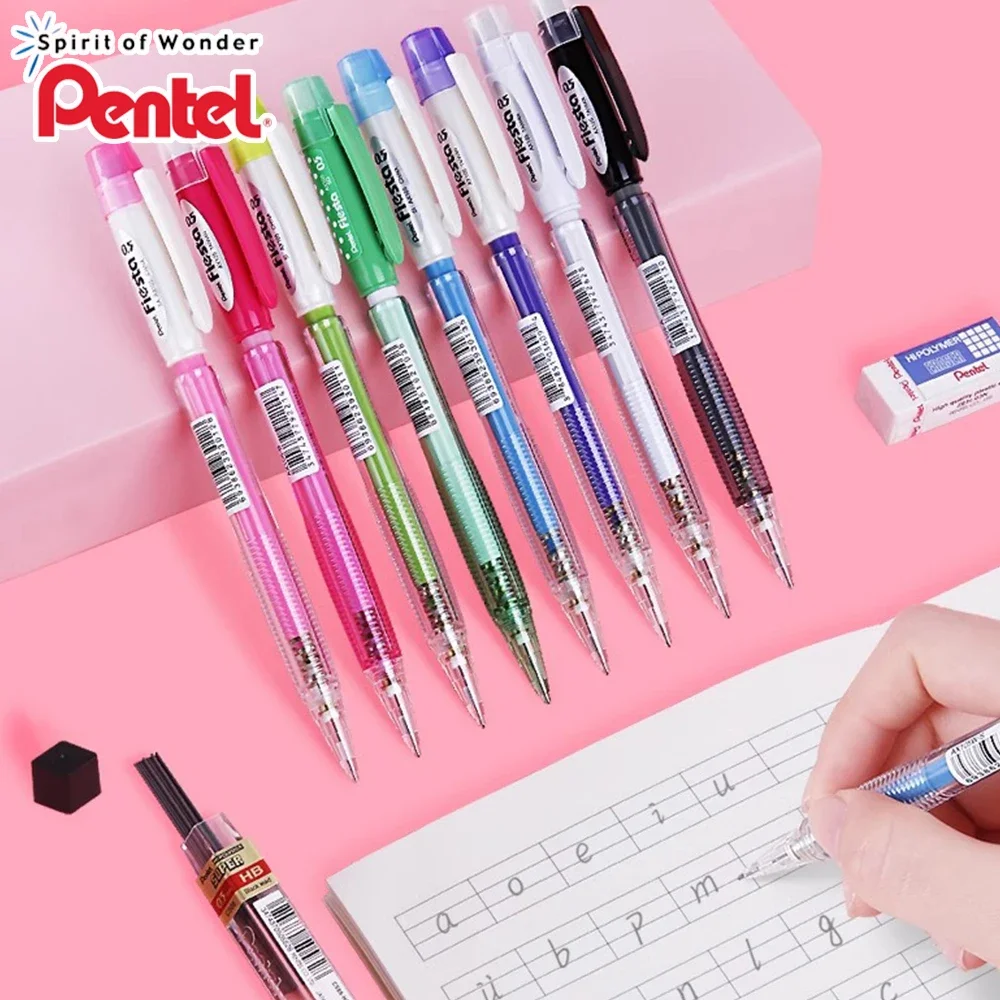 Pentel-Porte-mines japonais AX105, 0.5mm, 2 pièces, crayon mécanique pour activité, étudiant, dessin, difficile à casser, école, art, papeterie