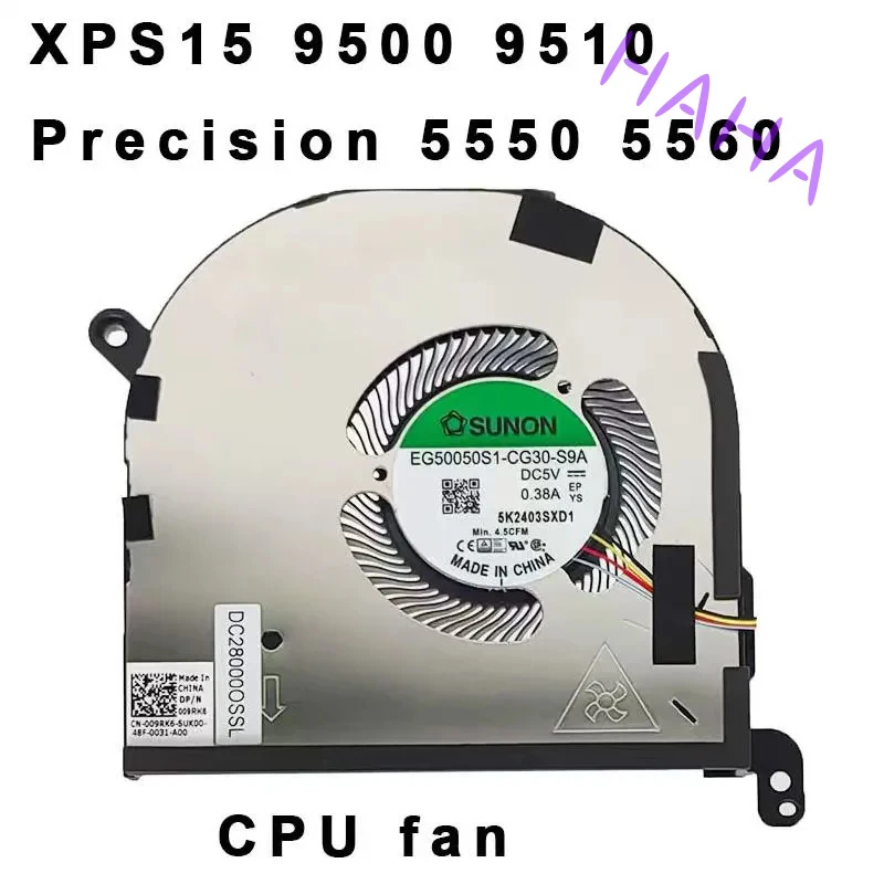 A+ CPU/GPU Cooling Fan For Dell XPS 15 9500 9510 Precision 5550 5560