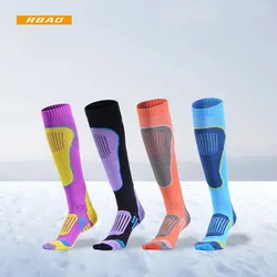 1 Pairs Winter Camping Ski Socks For Men Women Long Warm Socks Thick Compression Socks Sports Snowboarding Hiking Thermal Socks