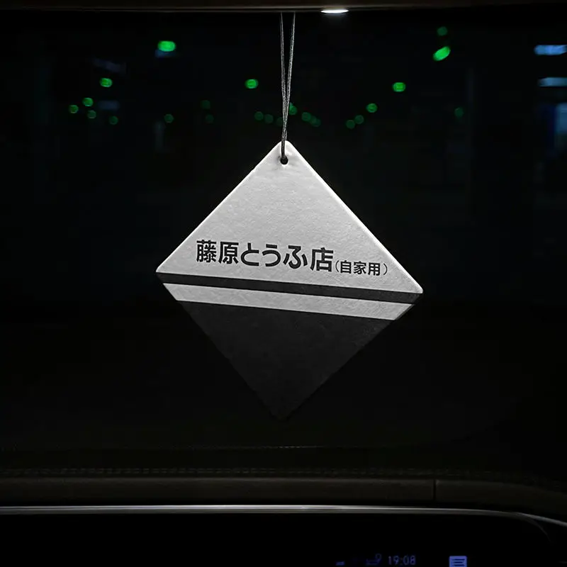 JDM Auto Paper Hanging Car Air Freshener 1/3/7 Pcs Initial D Racing Style Car Rear View Mirrow Pendent Air Freshener Solid Paper