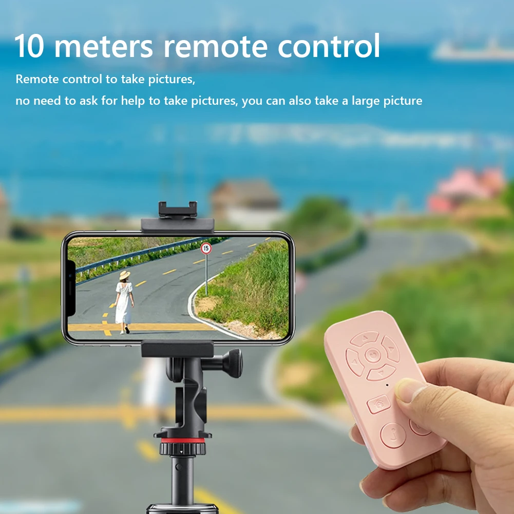 Controle remoto universal Bluetooth, Portable Selfie Stick, Camera Controller Shutter, Recarregável Wireless Page Turner para iPhone