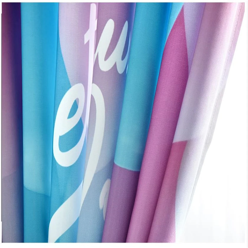 blue 3d curtains New curtain simple modern style girl room bedroom warm romantic balloon blackout curtain