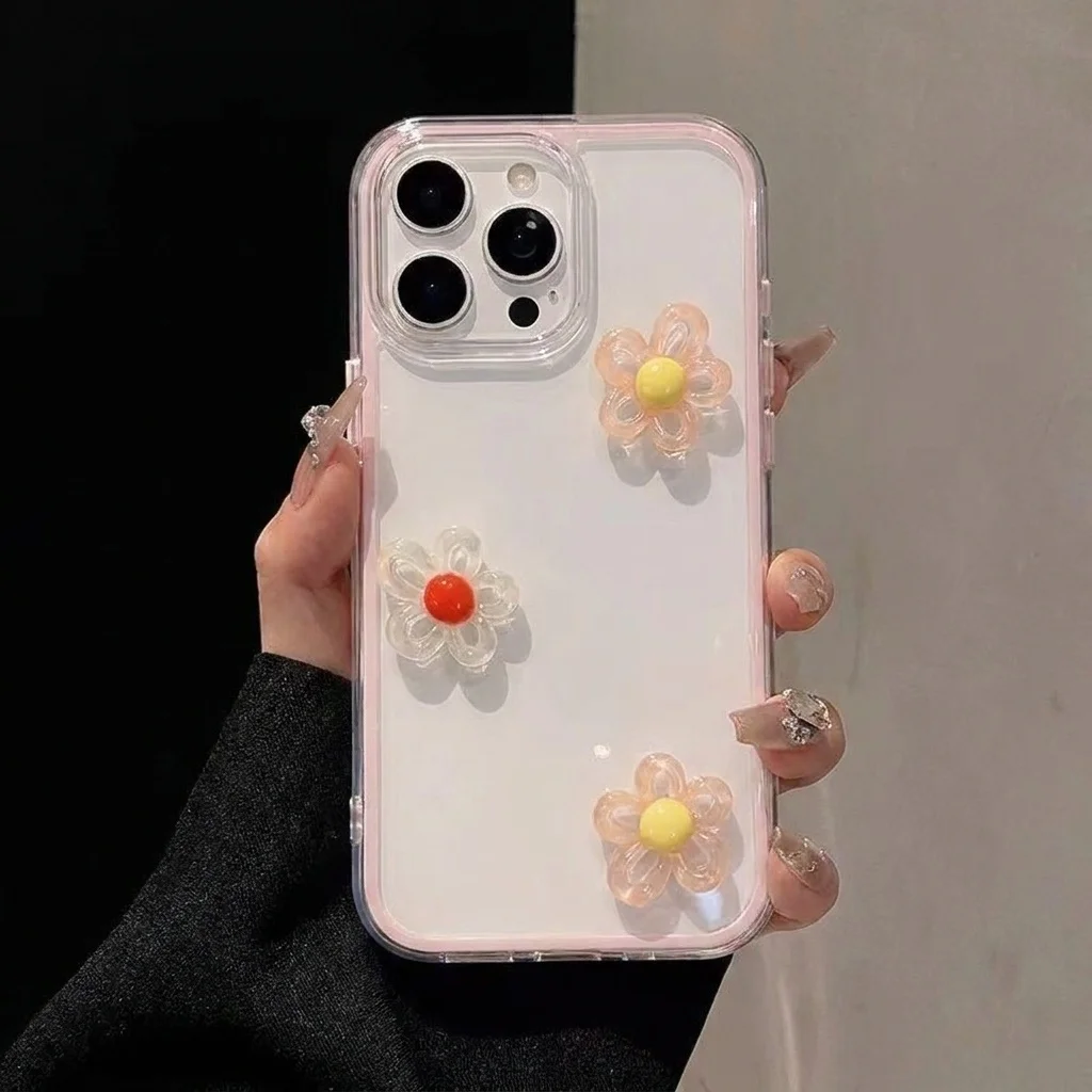 Macaron mit 3D-DIY-Blumen-Handyhülle für Samsung Galaxy A57 A55 A37 5G S25 S24 Plus S26 S25 S24 S23 Ultra S24 S23 FE 5G Cover – Detail 5