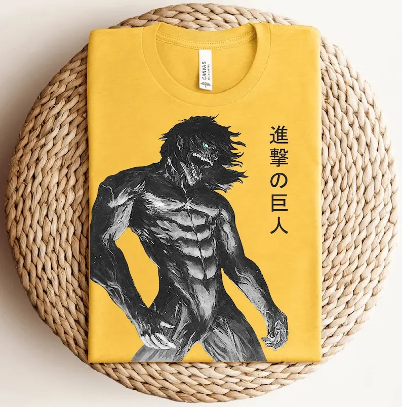 Attack on Titan Shirt, Eren Titan Form Shirt, Attack Titan Shirt, Anime Graphic Tees, Anime Shirt For Men, Gift For Him, Gift Fo