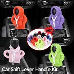 Car Shift Lever Handle Kit Creative Universal Car Gear Shift Washable Hoodie Cover Decoration Funny Car Interior Accessories