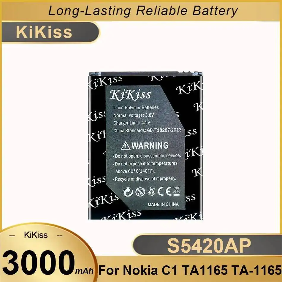 

Премиальная замена аккумулятора для смартфона Nokia C1 TA1165 TA-1165 S5420AP 3000 мАч