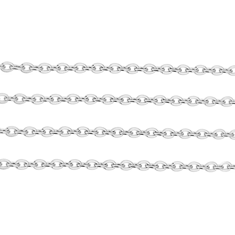 5 Meter Edelstahl-Gliederketten Bulk Lot 1 1,5 2 2,5 mm goldfarbene Halskettenketten für DIY-Armbandzubehör Schmuckherstellung