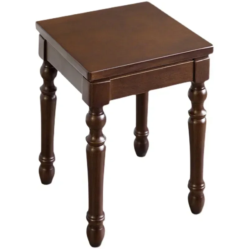 Stackable Chair Household Restaurant Full Walnut Small Low Stool Bench Living Room Square Stool
