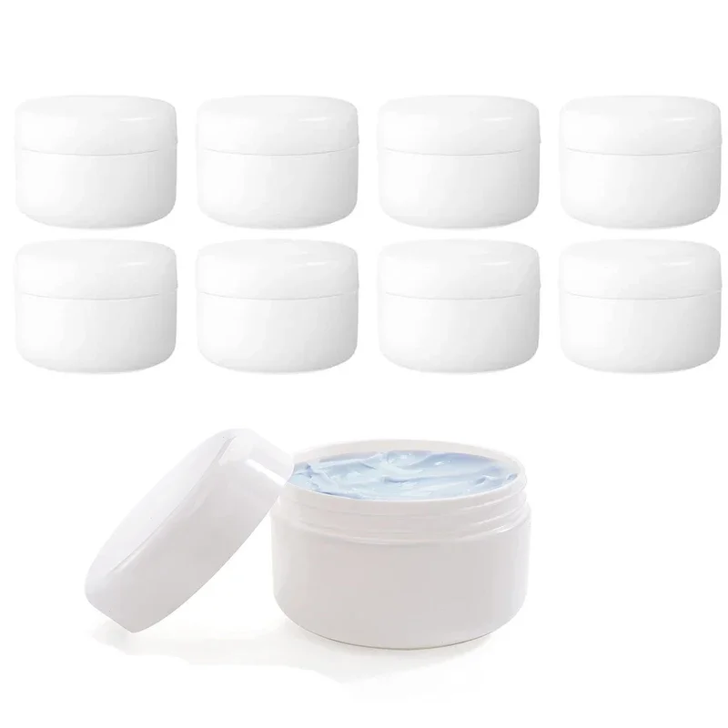 10pcs 10g-100g Refillable Plastic Make-up Cosmetic Jars Empty Face Cream Jars Eye Shadow Lotion Storage Containers Candle pots