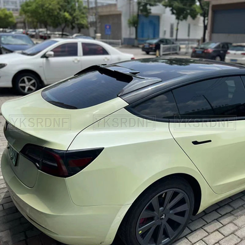 For Tesla Model 3 / Model Y Black Rear Roof Spoiler Window Top Wing Car Accessories