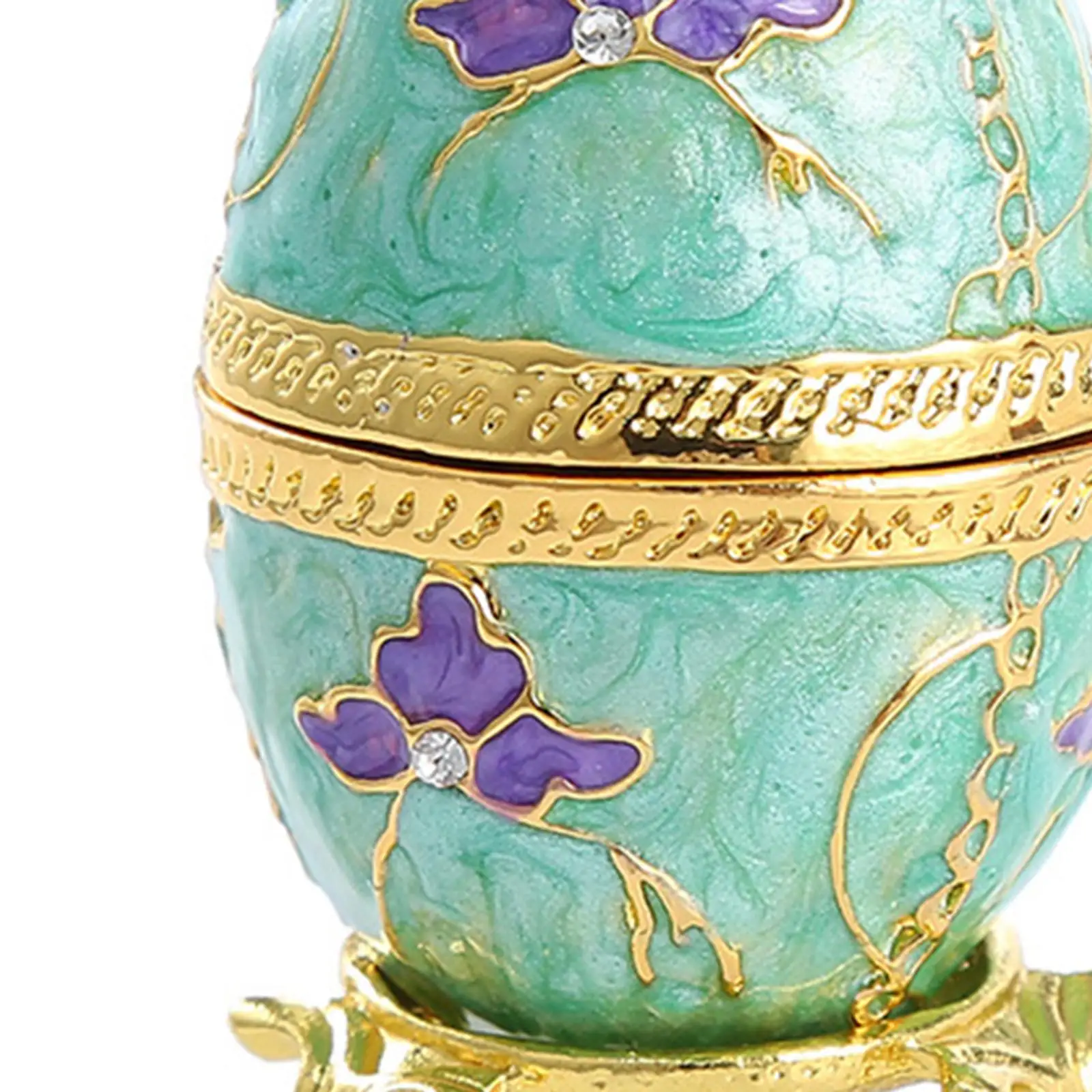 صندوق حلية البيض، صندوق مجوهرات مطلي بالمينا، حلي زخرفية، ديكور منزلي، قابل للجمع