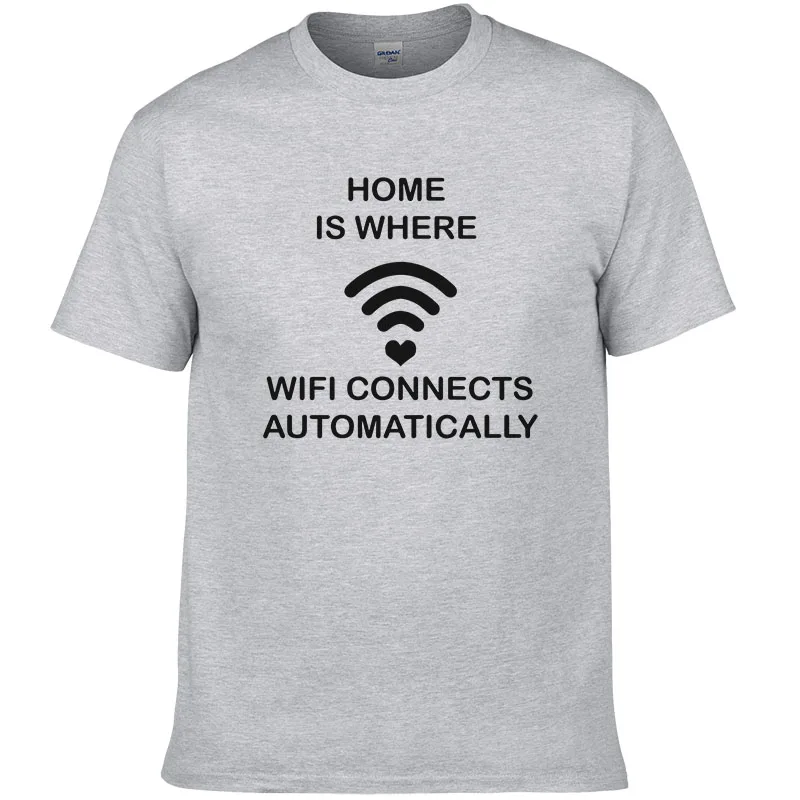 Лето 2023, новая хлопковая футболка для мужчин и женщин, где Wi-Fi подключается автоматически, футболка унисекс, повседневные топы, крутые футболки # 305 Лето 2023, новая хлопковая футболка для мужчин и женщин, где Wi-Fi подключается автоматически, футболка унисекс, повседневные топы, крутые футболки # 305