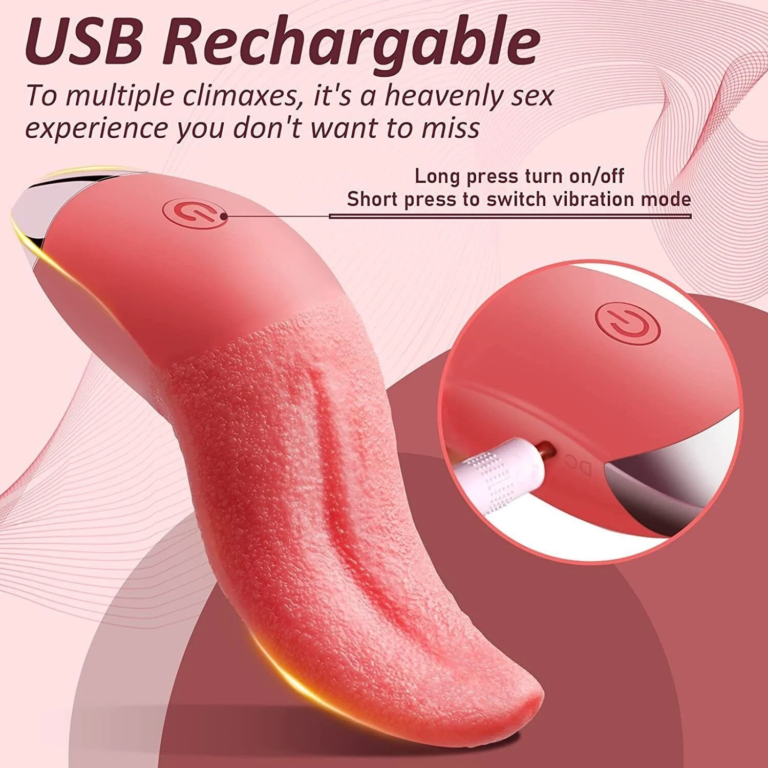 Clitoral Licking Tongue Vibrator For Women Sex Toys For Women Tongue Massager For Sex Tongue Licking Toys Sex Stimulator Women