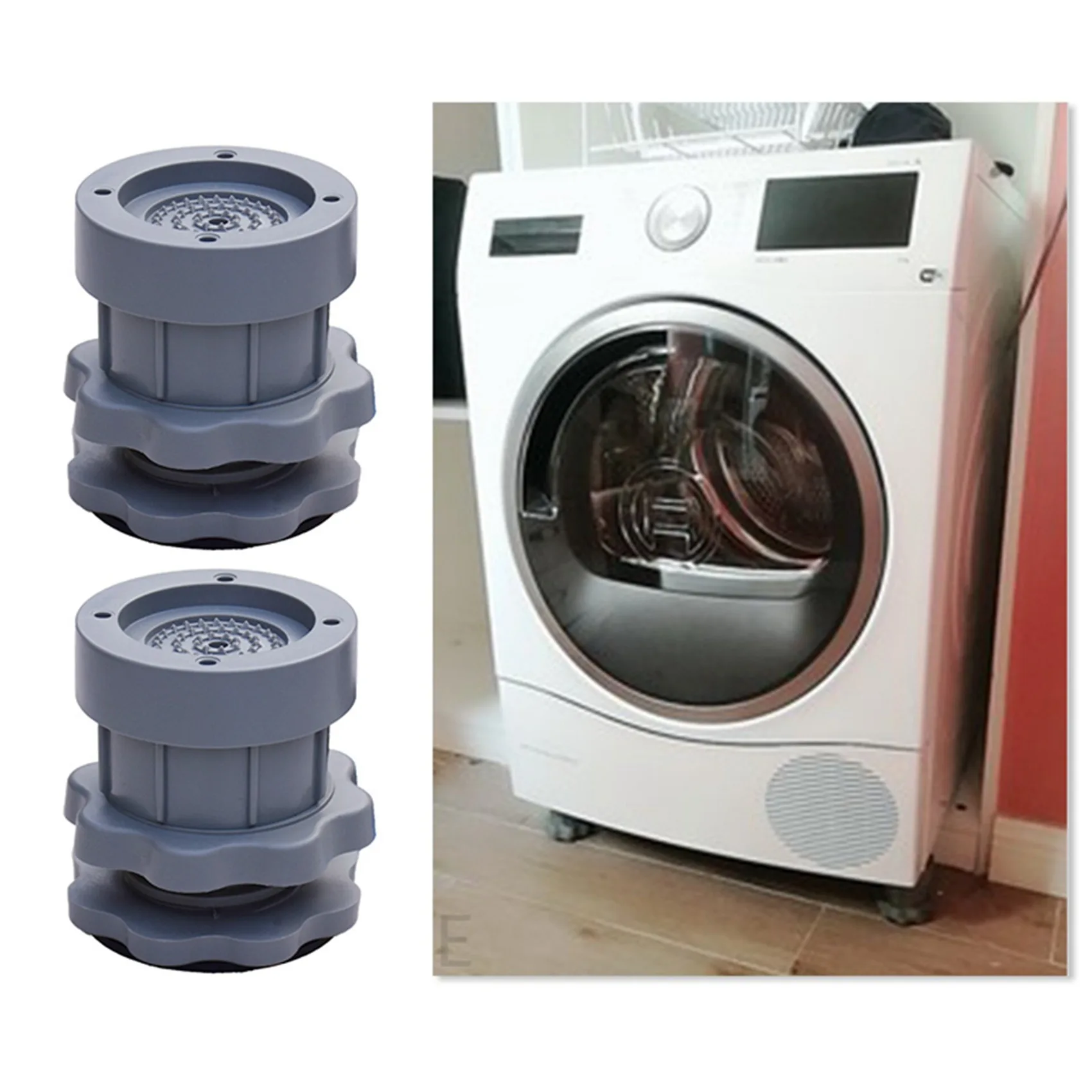 b90b-8pc-adjustable-heighten-washing-machine-anti-vibration-pad-shock-non-slip-feet-mat-fridge-floor-furniture-protector-gray
