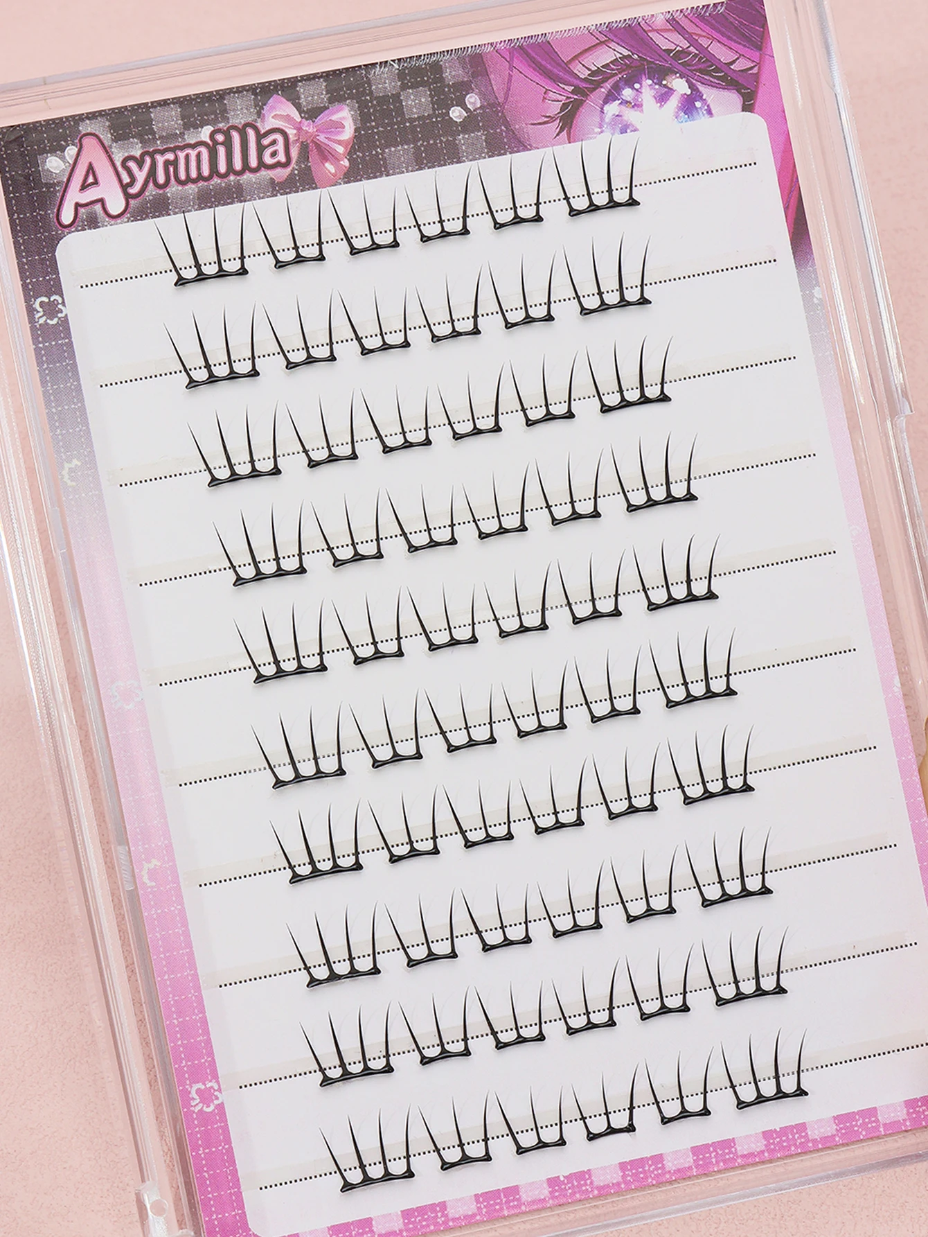 60 클러스터 걸그룹 무접착 인조 속눈썹 자연스러운 DIY 속눈썹 클럽 데일리 메이크업 도구