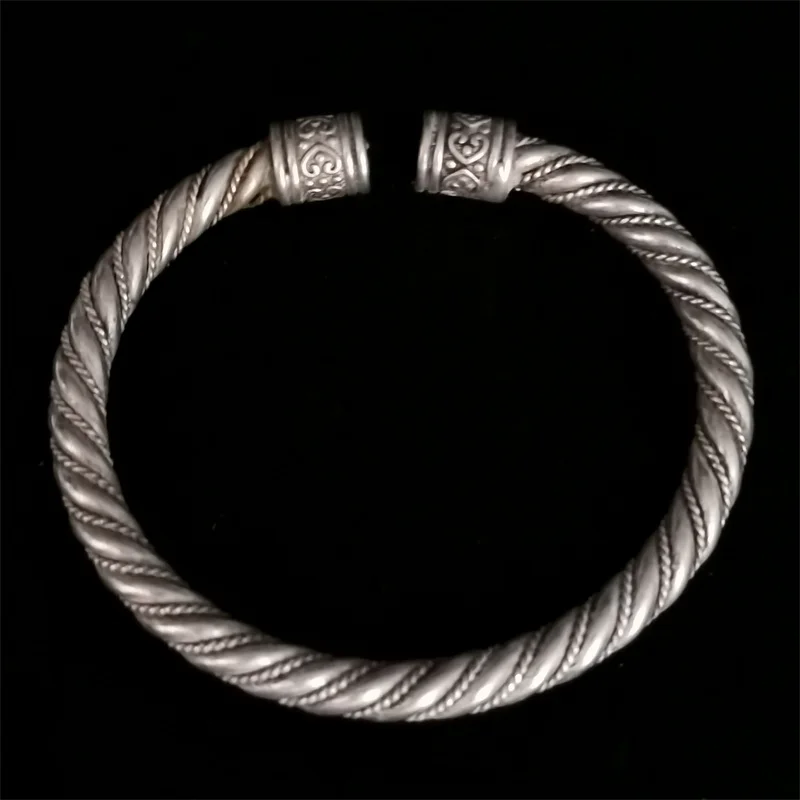 

Mai Chuang/Tibetan Silver Antique Winding Bracelet Open Fashion bangles Personality fine Jewelry Exquisite MenWomen Couple Gift