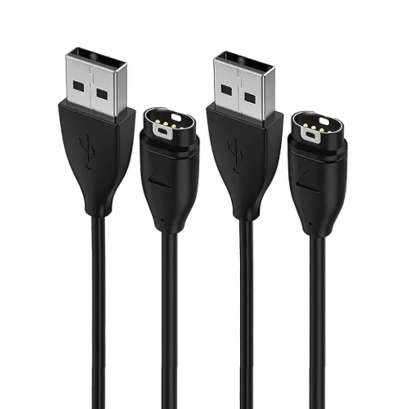 1-2 Pack replacement charger compatible with Garmin USB smart watch charging cable