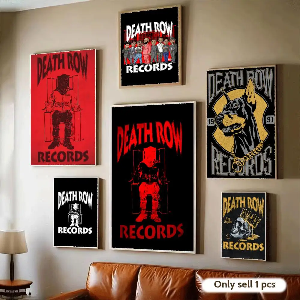 Постер D-Death RowS Records, водонепроницаемая наклейка на стену для украшения домашнего бара, самоклеящаяся наклейка для декора стен комнаты, настенная роспись