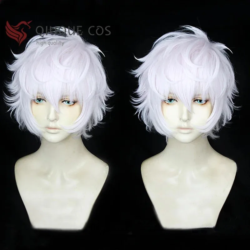 

The Arcana Asra Short Pink White Hair Cosplay Costume Heat Resistant Halloween Hair Wigs + Free Wig Cap