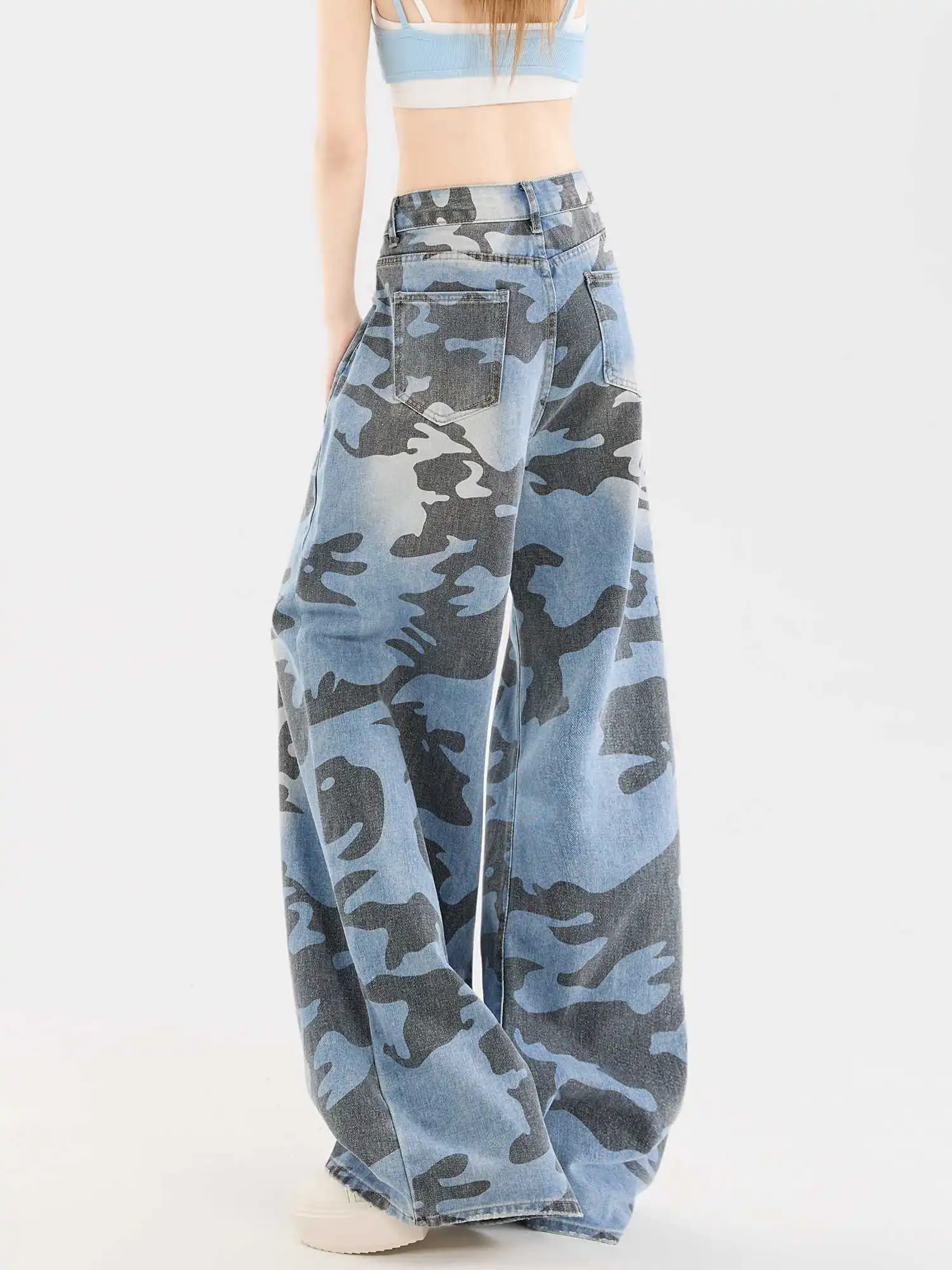

Women Camouflage Cargo Pants Harajuku Oversize Pants Streetwear Japanese 2000s Style Y2k 90s Vintage Boyfriend Trousers Clothes