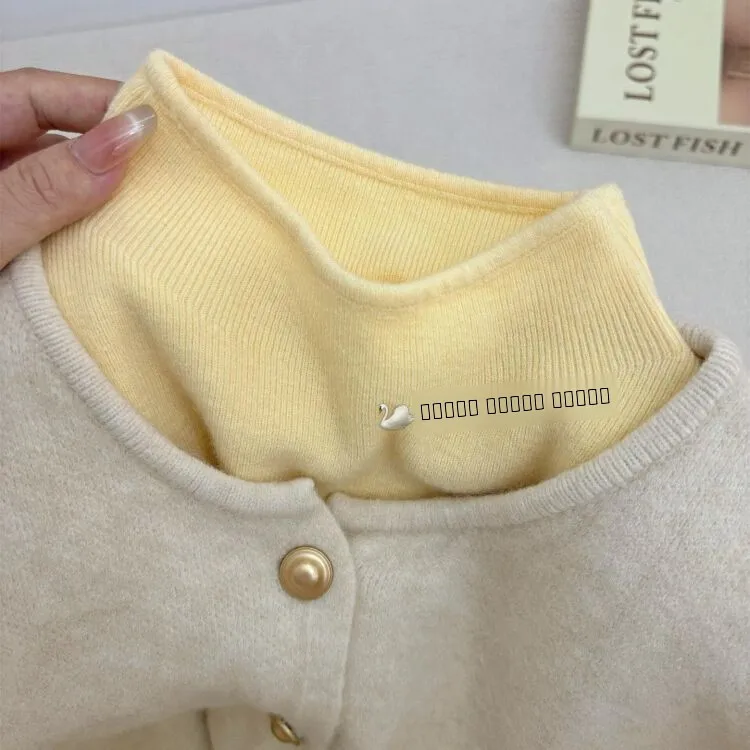 

Soft Fufu Long Sve Knitted Sweater Women's Slim Fit f High Collar Autumn Winter Faion Commute Sle Pure Color Polyes...