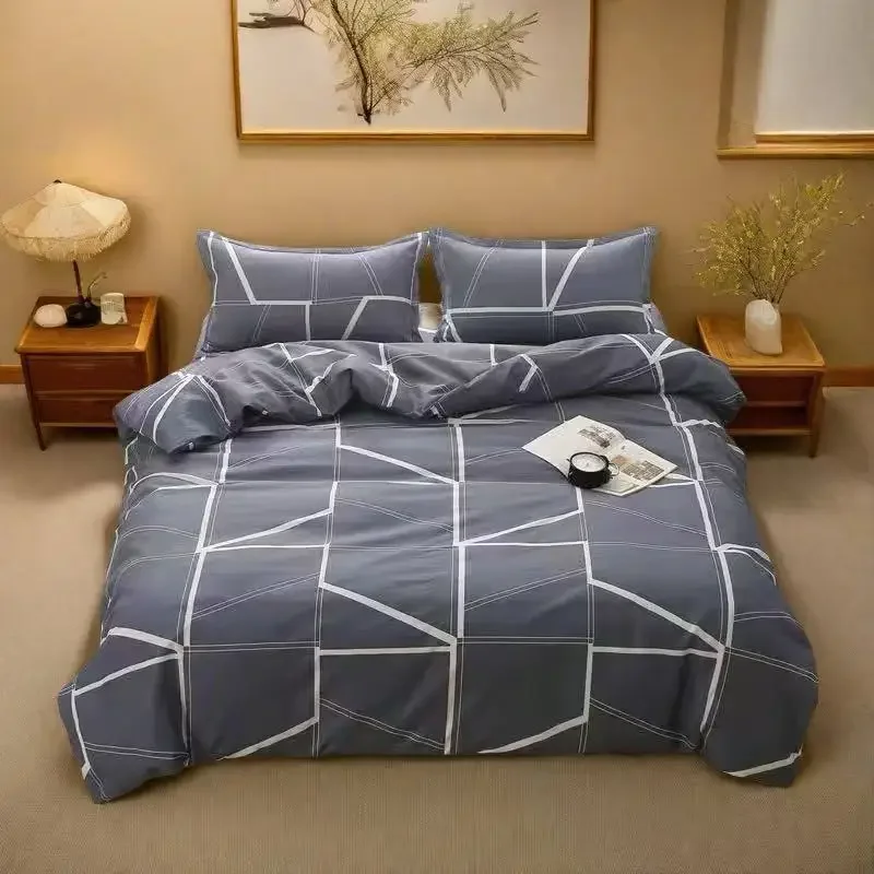 

Nordic Single Skin Quilt Cover Set for Student Dormitory Bedding 150x200x230cm Breathable Soft Fabric