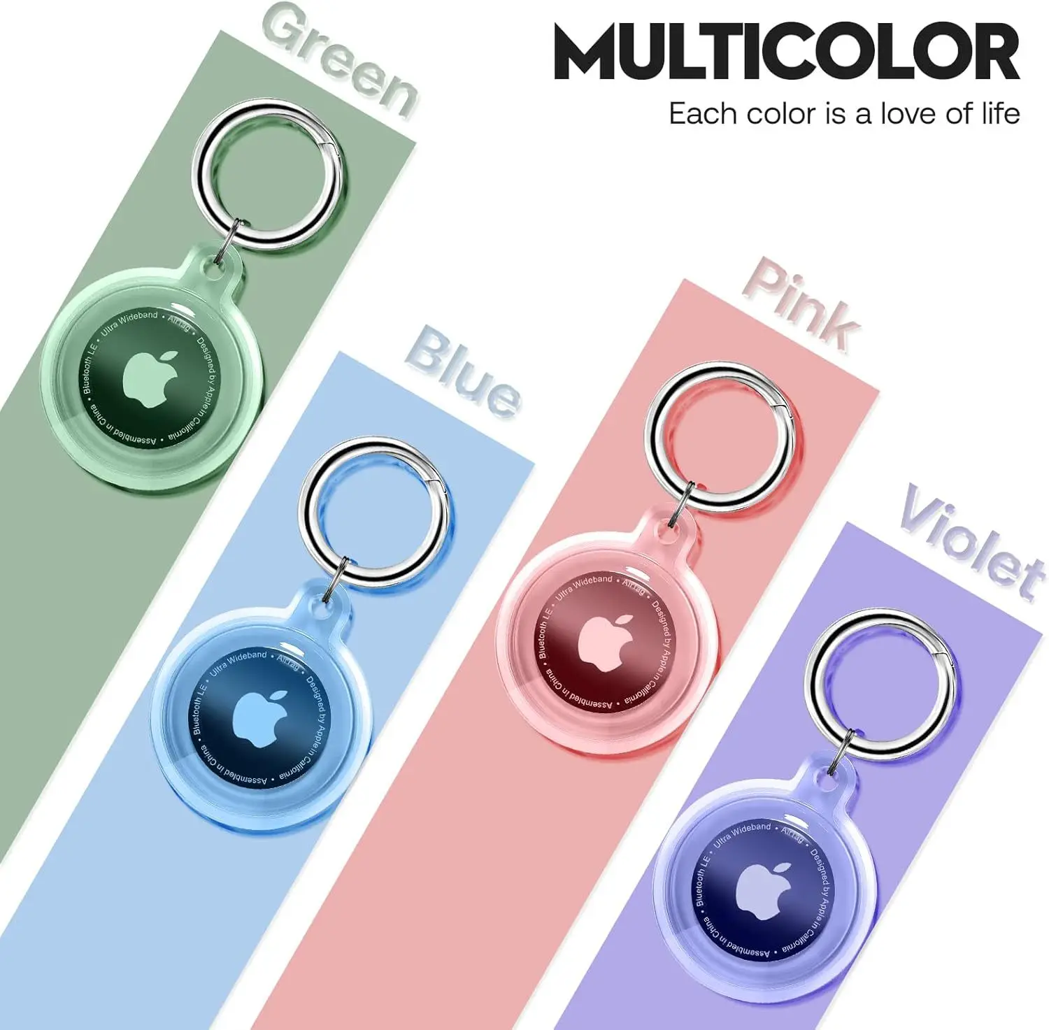 Waterproof Cover for Apple AirTag Keychain Holder Anti-Lost Tracker Accessories for Luggage Backpack Airtag Case image 5