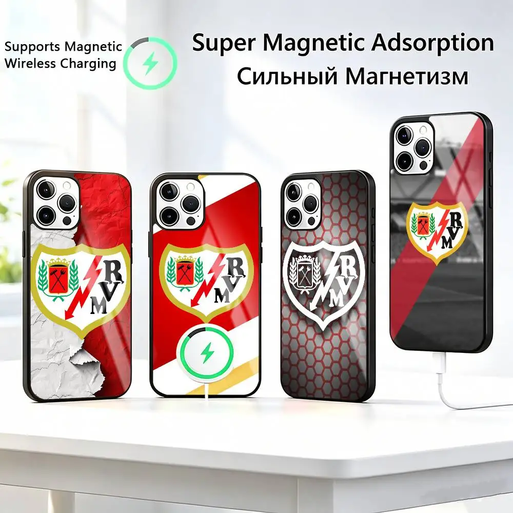Football Club Rayo Vallecano-o Phone Case For iPhone17,16,15,14,13,12,11 Plus,Pro Compatible with magnetic wireless charging