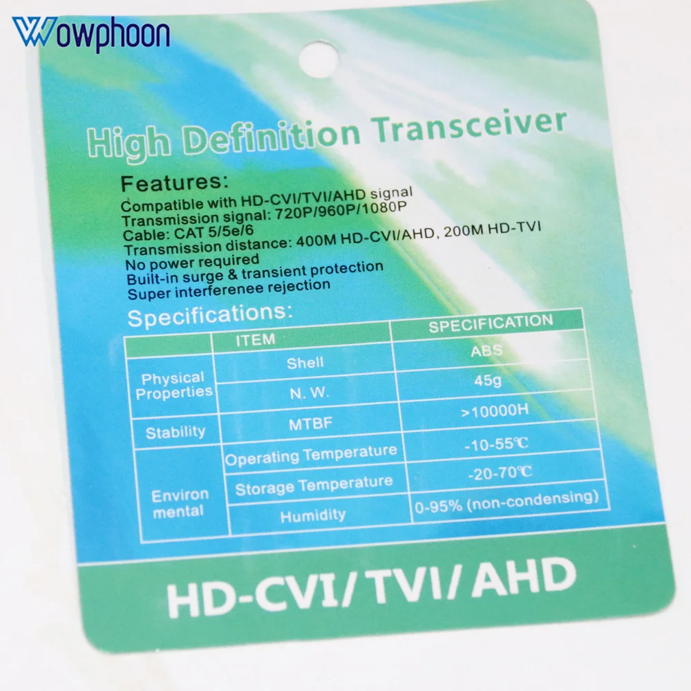 ツイストペアアナログHDトランスミッター,プレスタイプのビデオバラン,高解像度トランシーバー,HD-CVI ahd tvi,10ペア,4 in 1