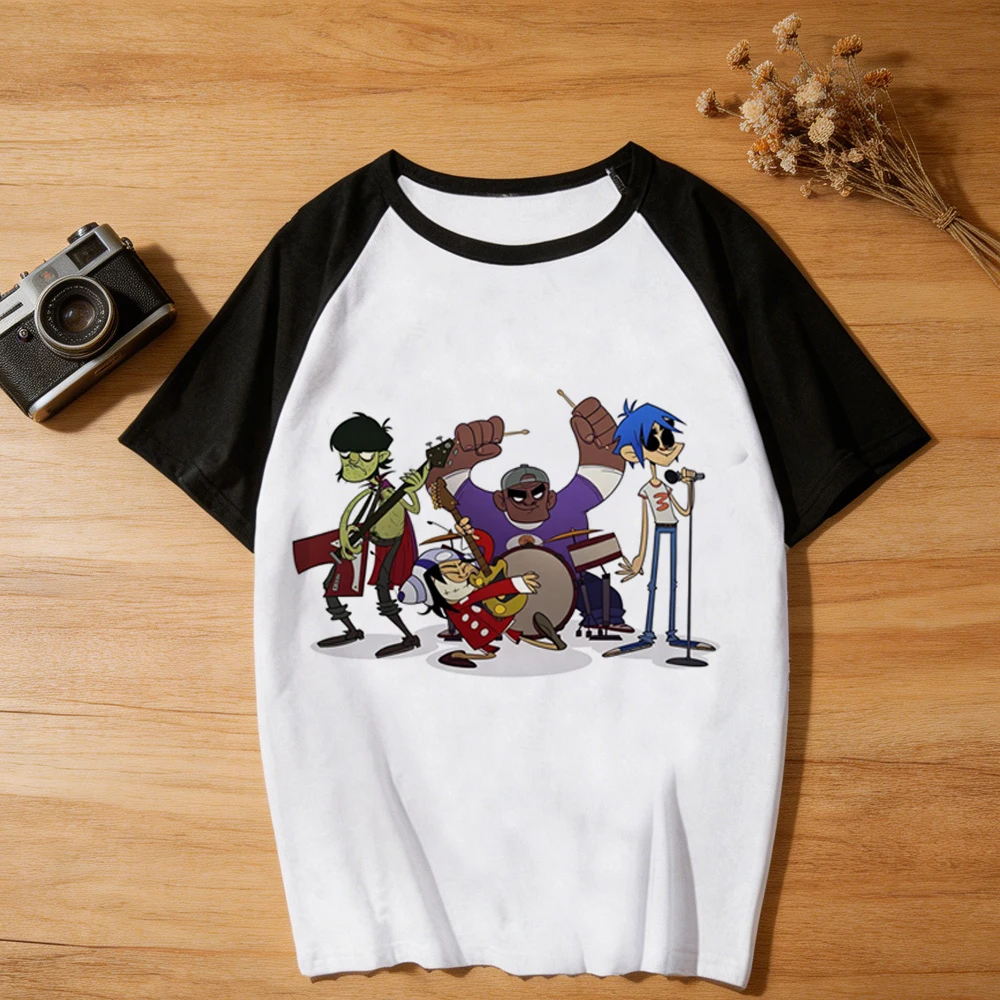 Gorillaz shirt women alternative  korean fashion gothic cute anime tshirt japanese cheap gothic party summer