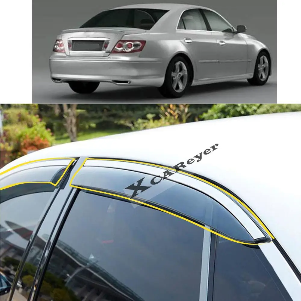 For Toyota Reiz Mark X 2005 2006 2007 2008 2009 Car Body Styling Sticker Plastic Window Glass Wind Visor Rain/Sun Guard Vent