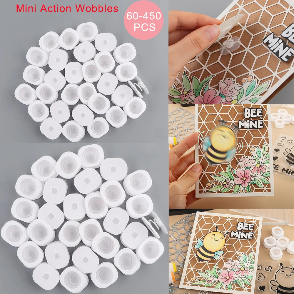 60-450pcs Action Wobbles Set Self-Adhesive Springs Mini Wobblers Movers To Add Movement For Interactive Cards Making Bundle Deal