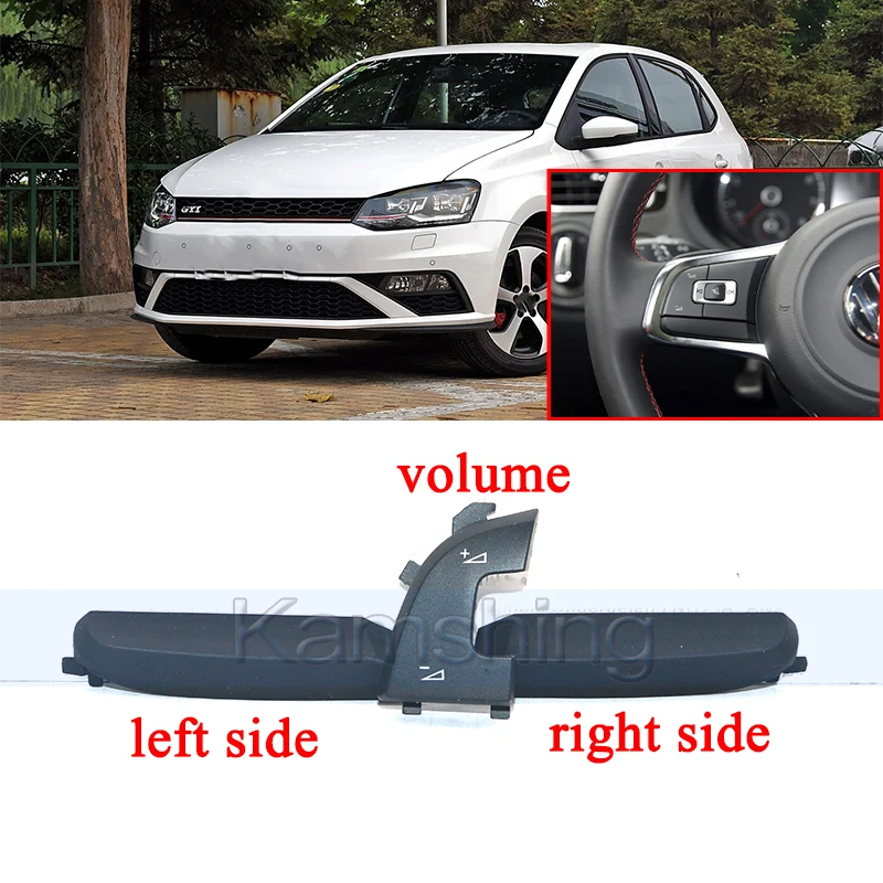 Kamshing Multifunctional Steering Wheel Volume Button Blanking Key Switch Cover Cap For Volkswagen Polo GTI Scirocco