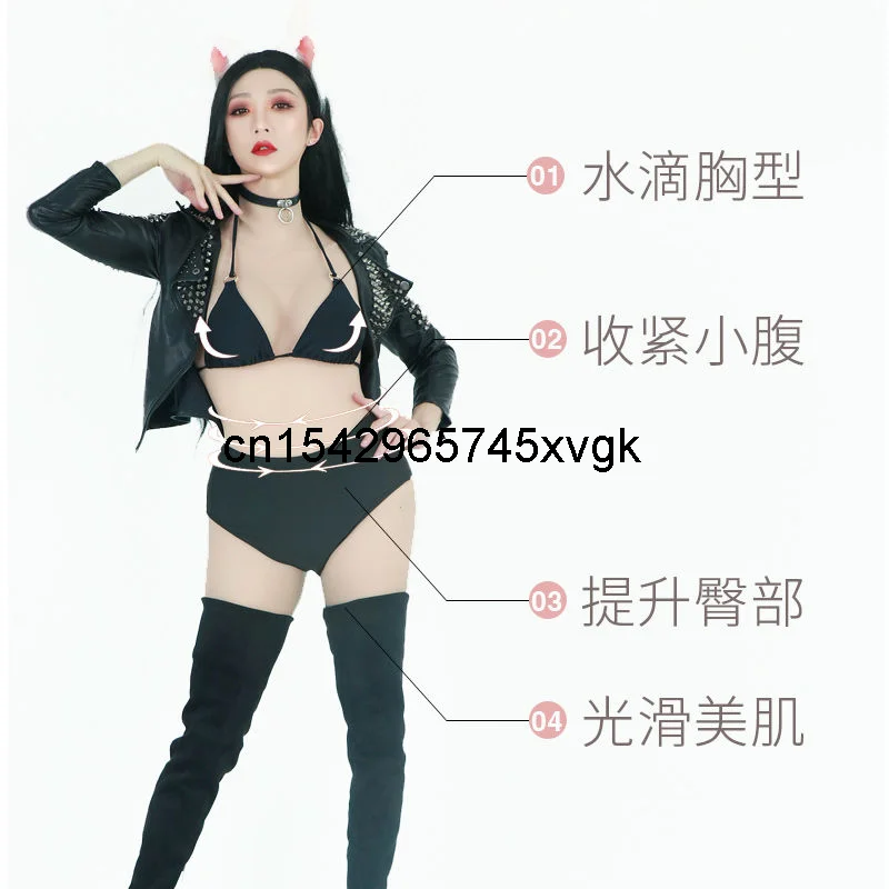 Huge Realistic Shemale Fake Breast Silicone Breast Tits Cross Dressing Men's False Mother Milk Suit C Cup Half Body One-piece