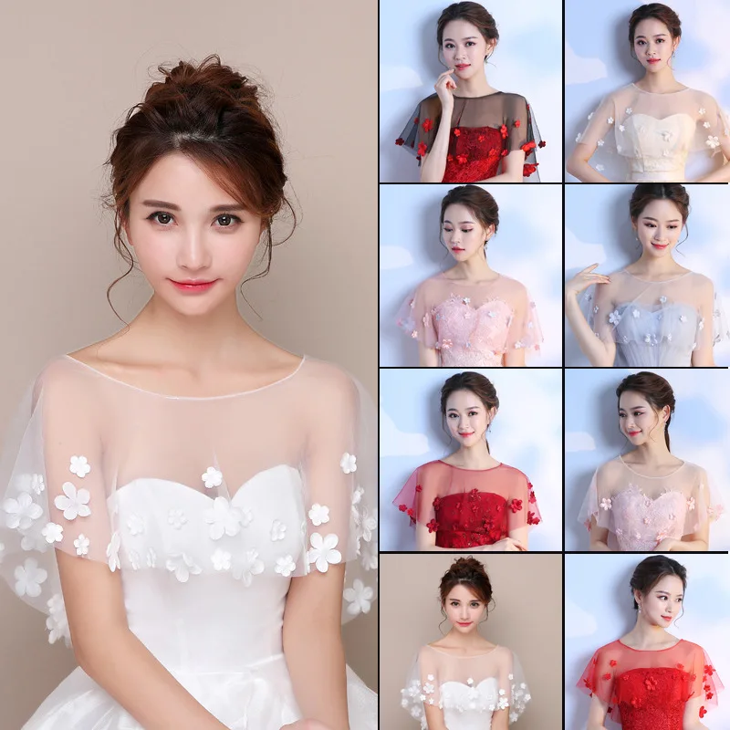 

Весенне-летняя кружевная накидка-шаль с цветочным узором, прозрачный палантин больших размеров для свадебного платья подружки невесты, повседневный пуловер-накидка