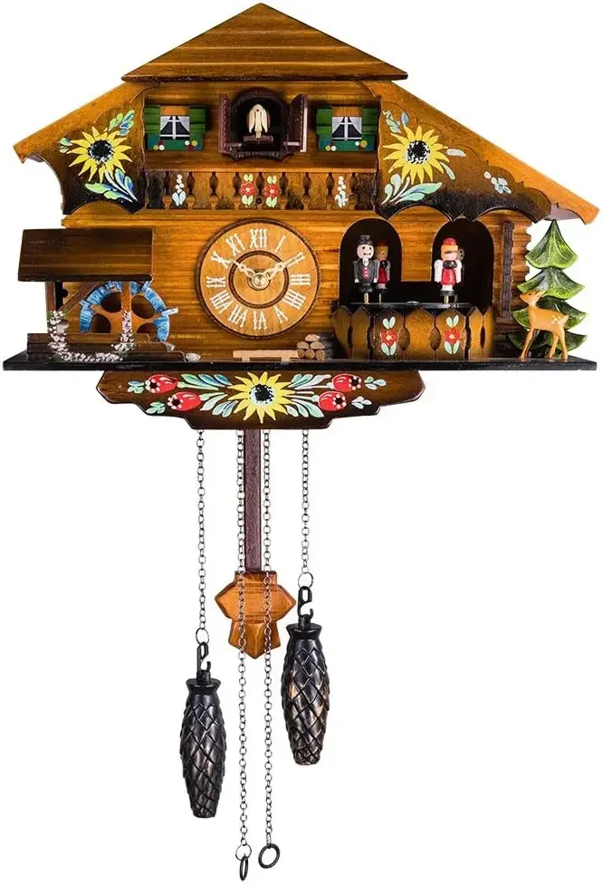 For Cuckoo Clock Pendulum Quartz Wall Clock Black