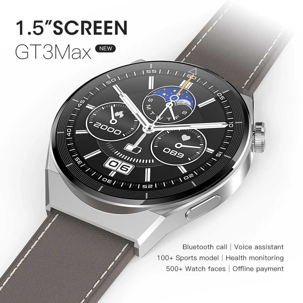 Męski zegarek damski GT3 MAX Smartwatch męski Android Bluetooth p68 wodoodporny pomiar ciśnienia krwi Smartwatch 2024