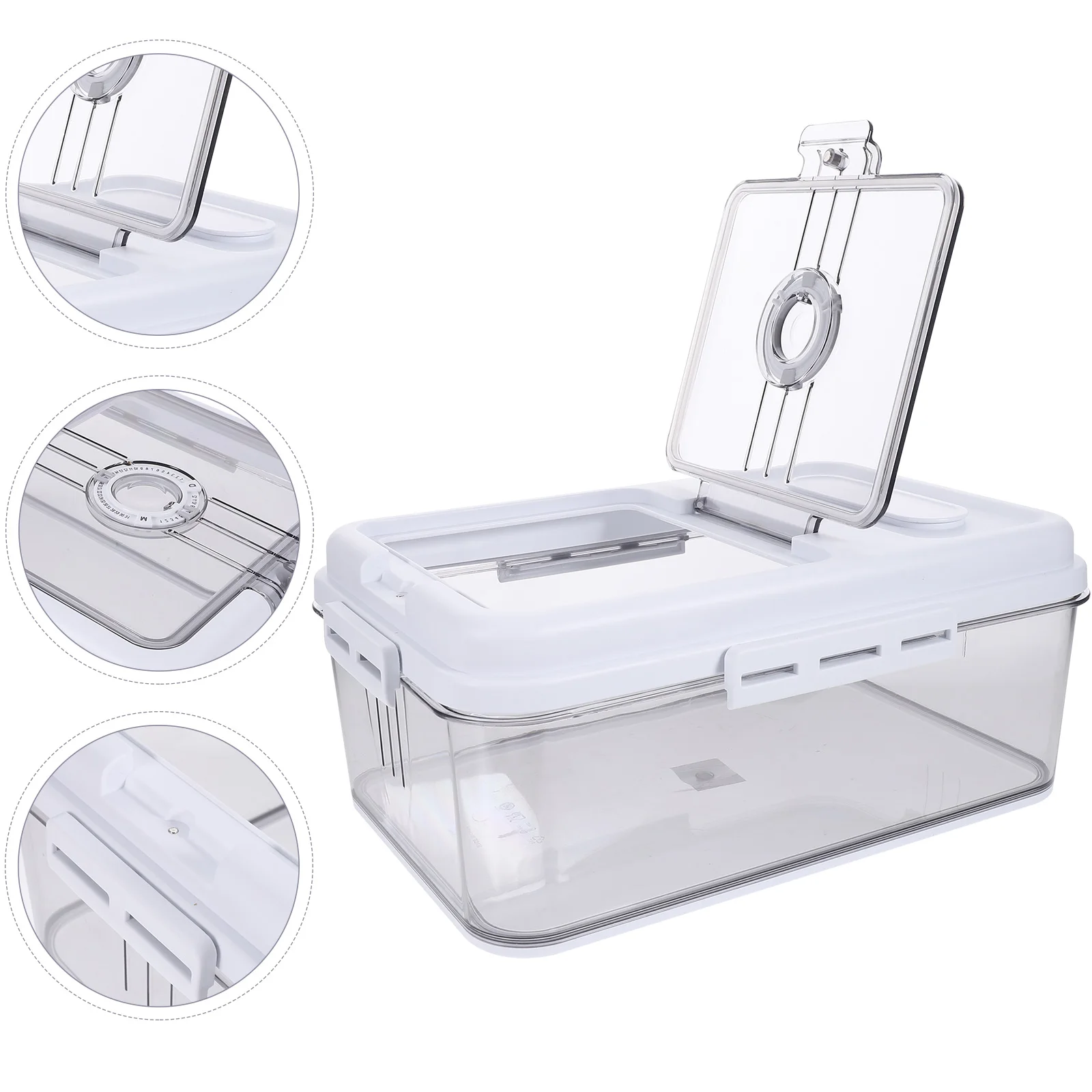

Airtight Rice Container 2.5Kg Large Capacity Food Storage Bin Pet Pp Material Sealing Grain Dispenser Kitchen Dry Bean Cereal