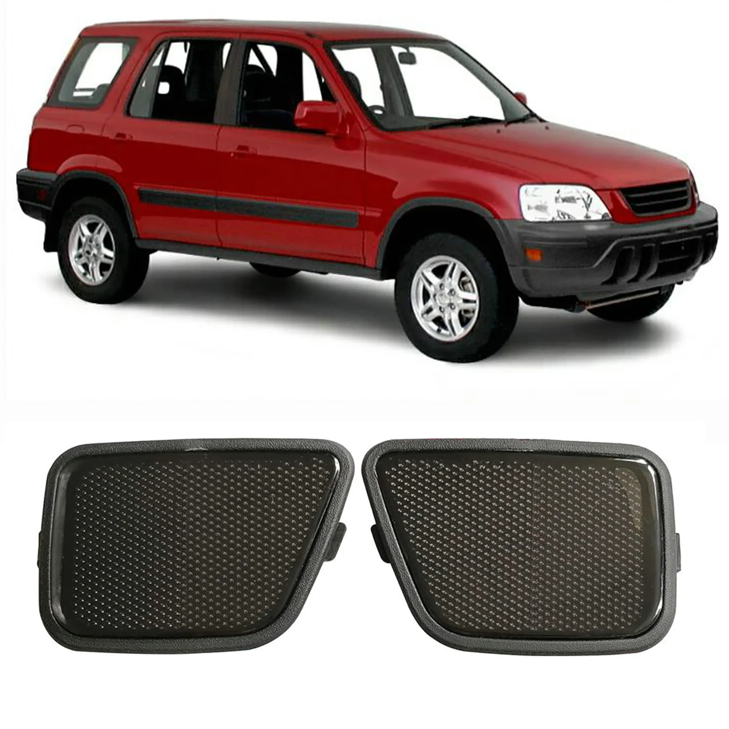 2Pcs Front Bumper Fender Side Marker Reflector 33801-S10-A01 33851-S10-A01 For 1997-2001 Honda CR-V CRV Smoke Parts Replacement