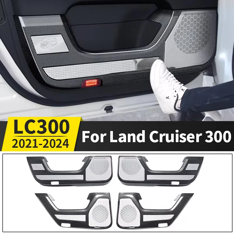 Car Door Protective Cover Speaker Cover For 2021 2022 2023 Toyota Land Cruiser 300 LC300 FJ300 Interior Upgraded Accessories