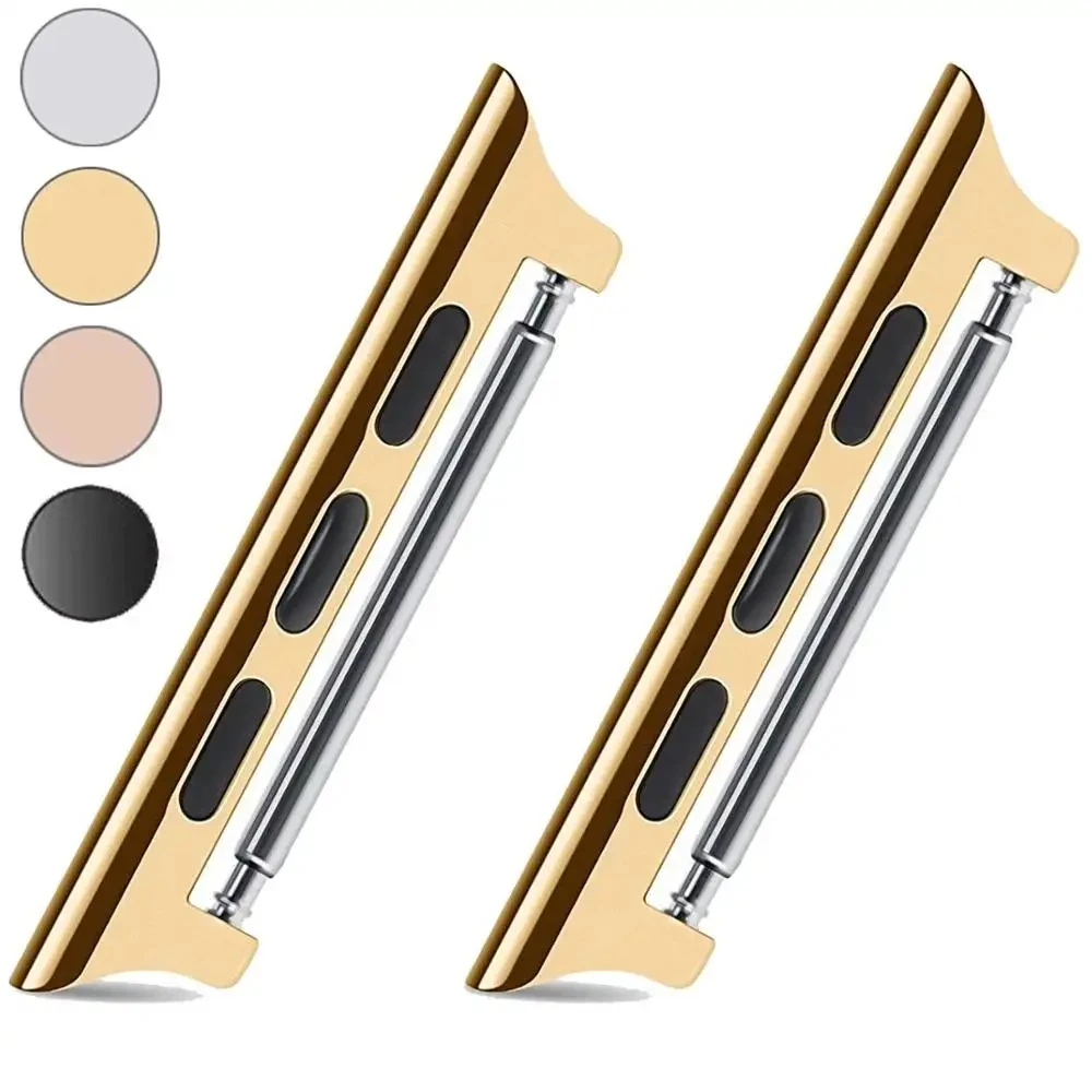 Conector para Apple Watch Band Series 9, 8, 7, 6, 5, 4 SE, 44mm, 41mm, 45mm, Ultra 2, 49mm, adaptador de acero inoxidable con cierre de Metal