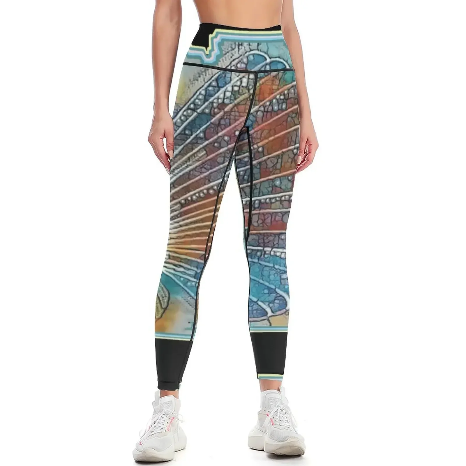 

Sea shells Leggings gym's sportswear push up fitness for physical high waist Womens Leggings
