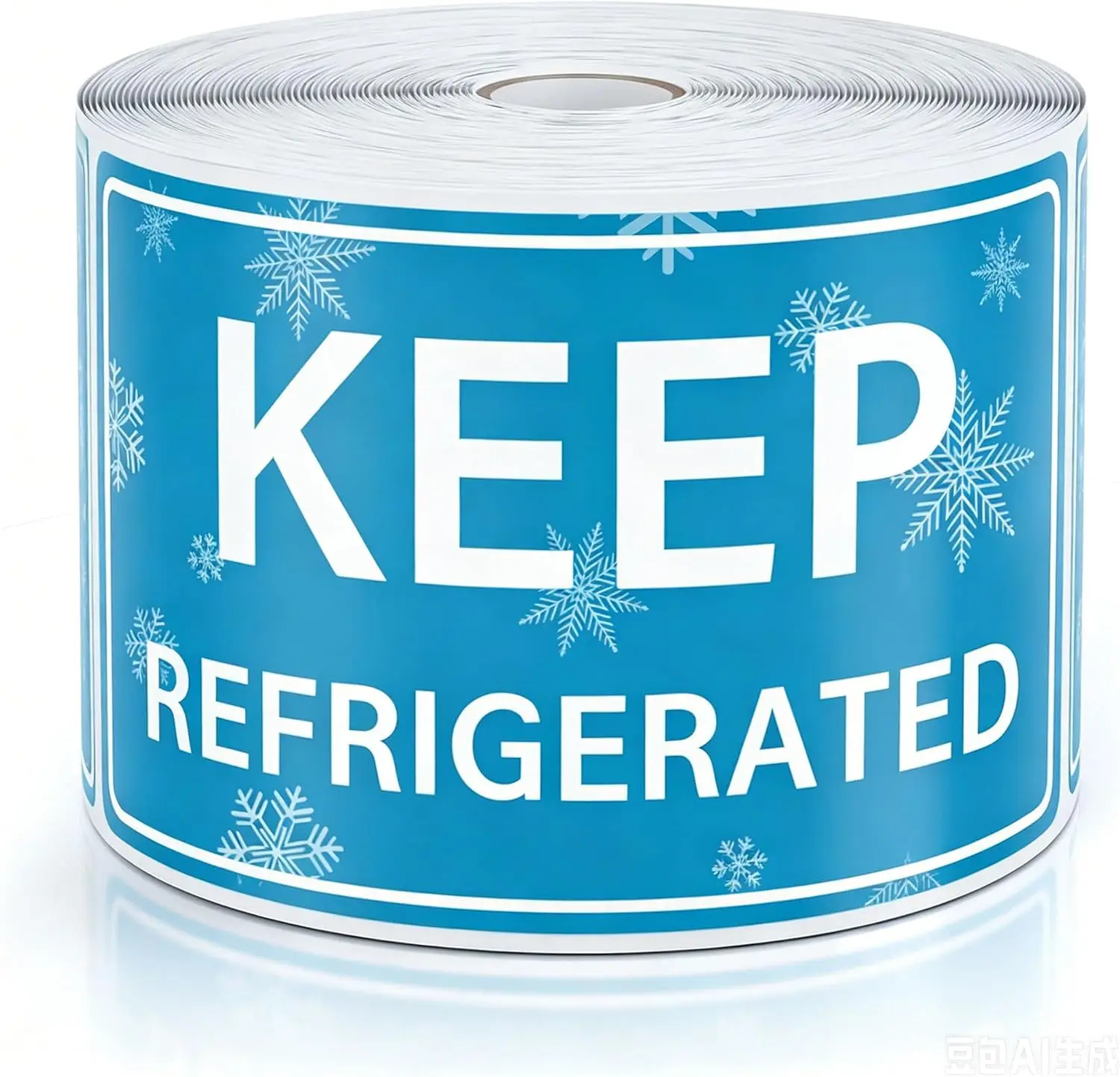 200Pcs Rectangle Fluorescent Blue Keep Refrigerated Stickers 3x5 Inch Waterproof Food Packaging Warning Labels for Freshness Ind