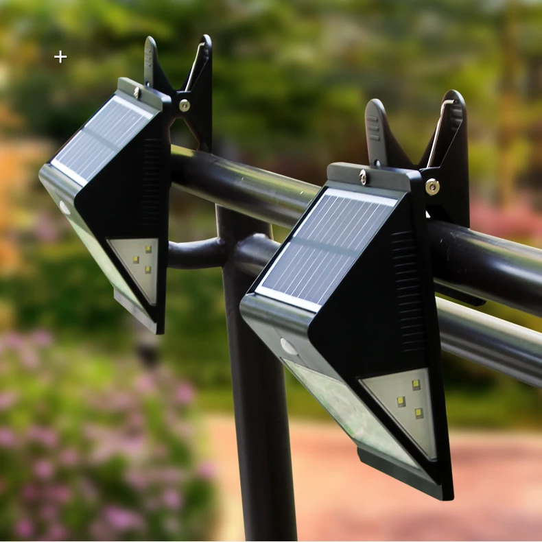 Accesorios de iluminación alimentados por energía Solar para exteriores, sin Clips de cableado, luces de Sensor humano a prueba de agua de lluvia para patio doméstico