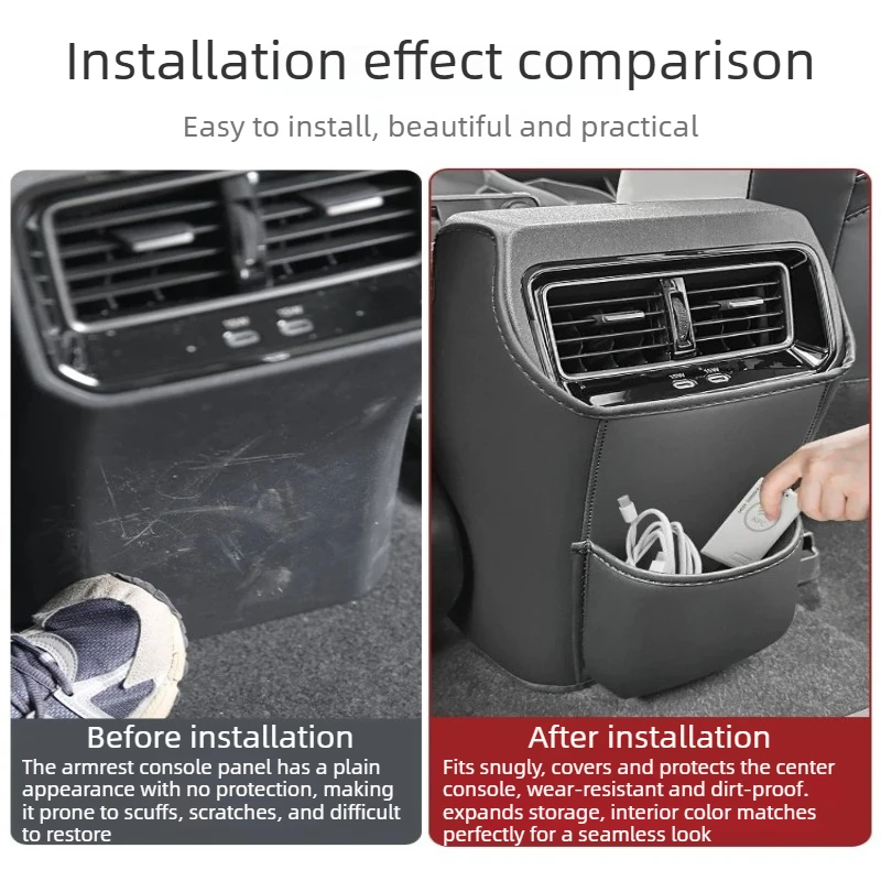 For Toyota RAV4/Wildlander 2026 Rear Discharge Trend Anti-kick Pad Armrest Box Air Conditioner Protective Accessories Supplies