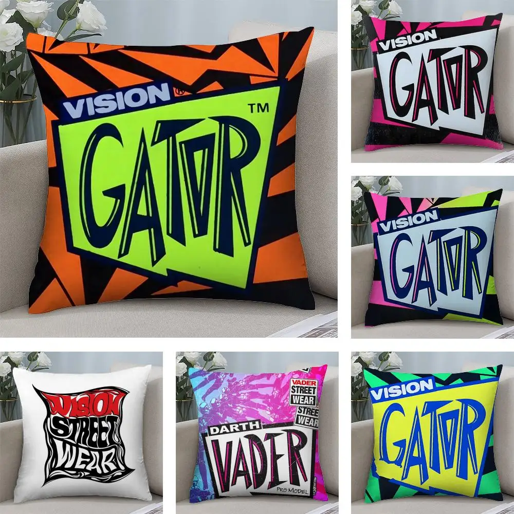 V-Vision S-Street W-WearS Cushion Cover Soft Plush Fabric Double-Sided Printed Sofa Cushion Cover for All Seasons HomeDecor Gift