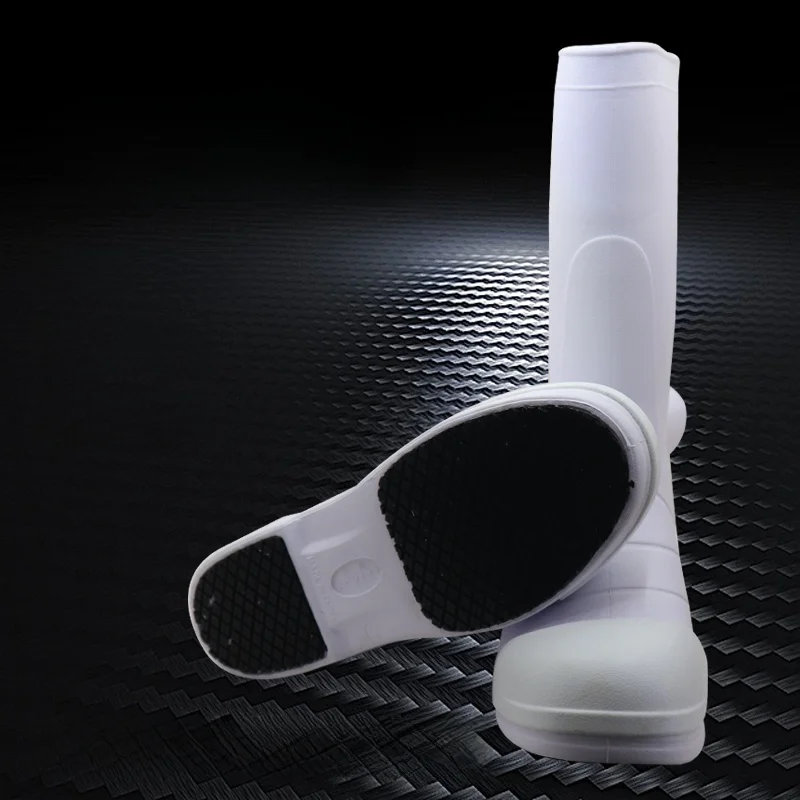 

White Anti-Fall Work Boots Kitchen Shoes Oil Resistant Waterproof EVA Spring Autumn Slip-Resistant Rain Shoes by Gold Rain King